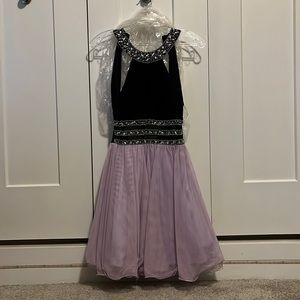 Lavender homecoming dress: Blondie nites by stacy sklar